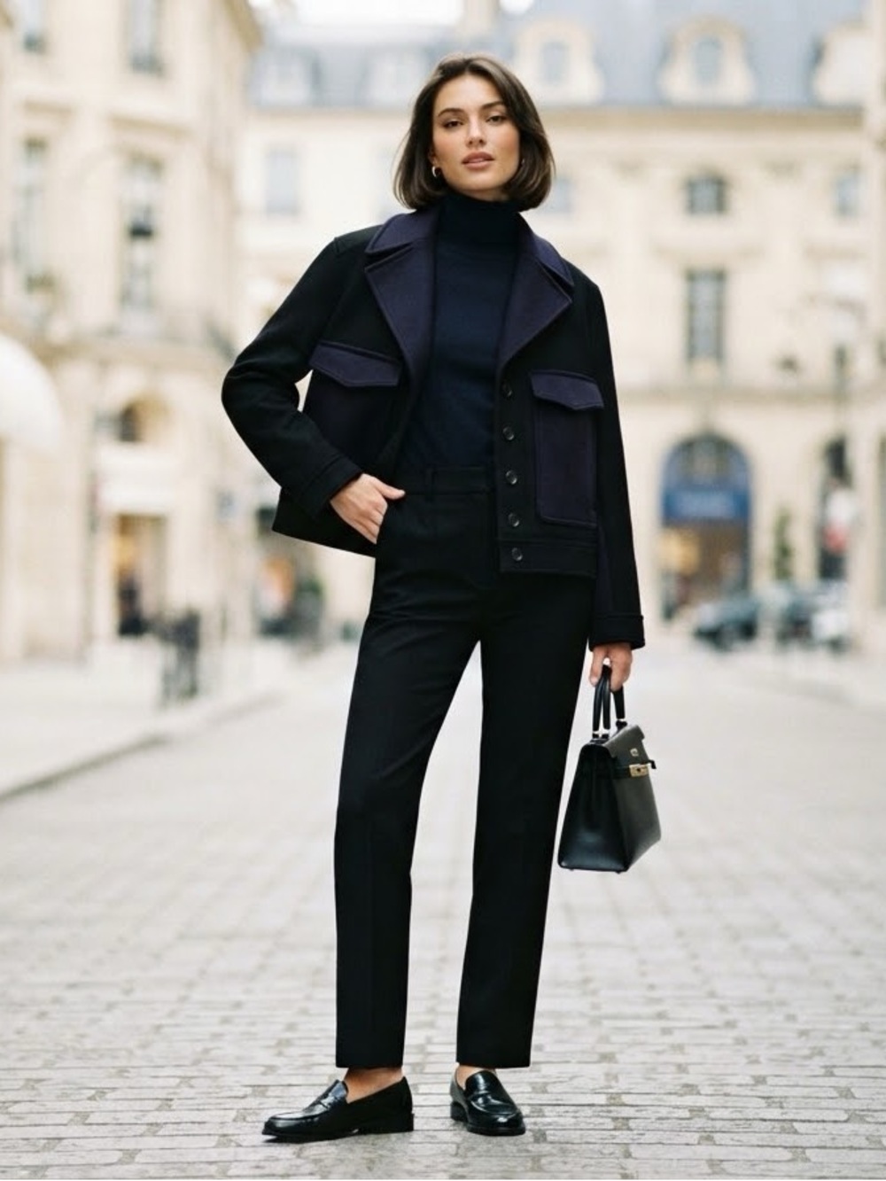 M. SHORT COAT WITH WOOL MANTECO